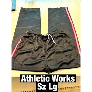 Athletic Works Laser cut Draw string elastic waist Track‎ Pants Sz Lg